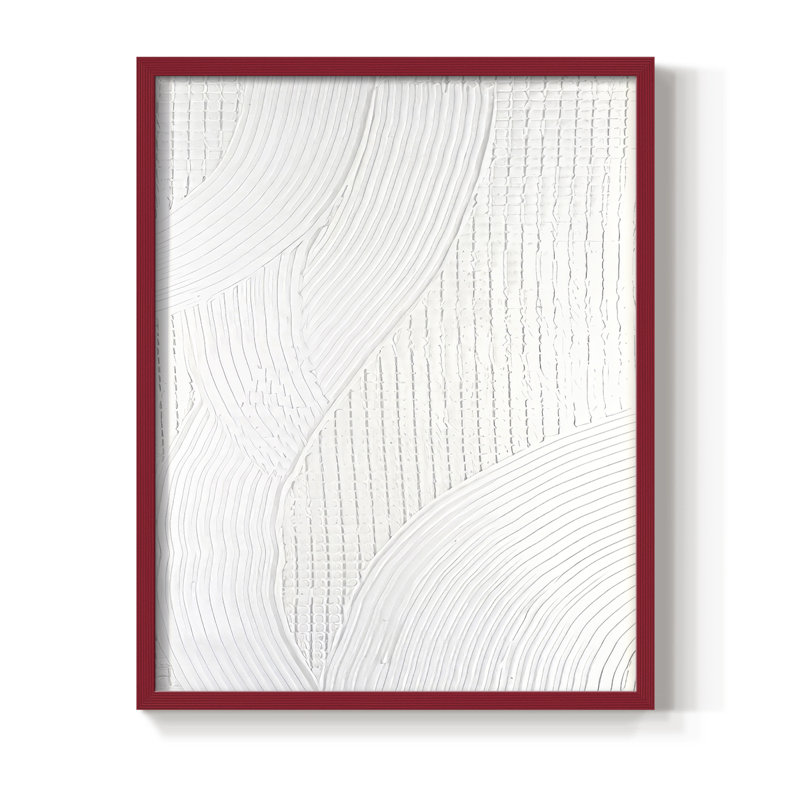 Salt Lakes III, reproduction encadrée - bois massif, H 11 po x l 9 po, Rouge