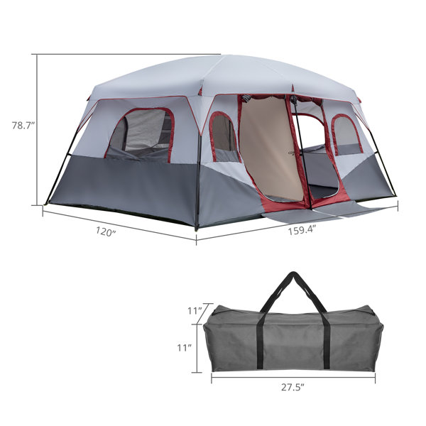 Core 4 Person Straight Wall Cabin Tent, Sports Equipment, Hiking & Camping  on Carousell