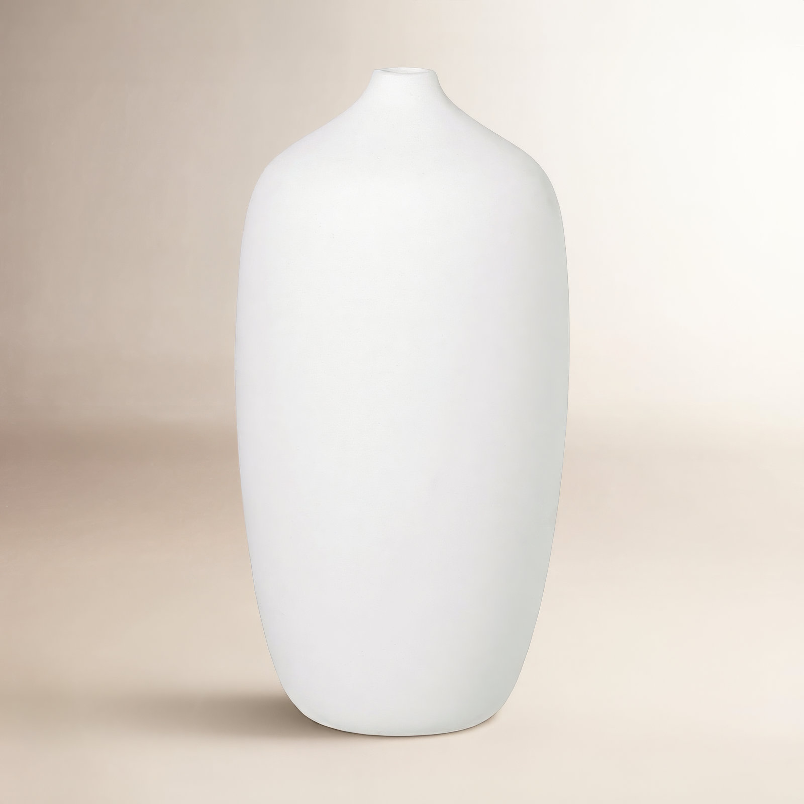 Ceola Ceramic Table Vase, 9.9" H x 5.1" W x 5.1" D, White