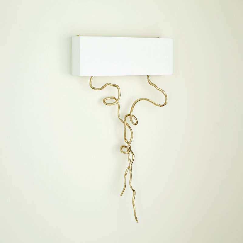 1 - Light Flush Mounted Sconce, Brass