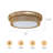 Dimmable 12.8"W Hand-Woven Drum Flush Mount