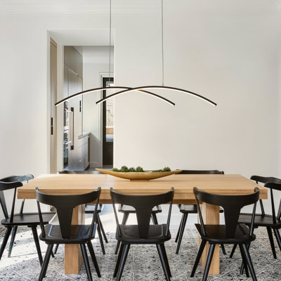 Luminaire suspendu pour îlot de cuisine à intensité variable 2 lumières DEL