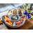 Dipper Handcrafted Bohemian Hamsa Ceramic Dipping and Serving Set - Versatile Mediterranean Decor-69957974-69957975