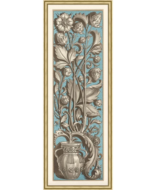 Blue Floral Motif 2 Print