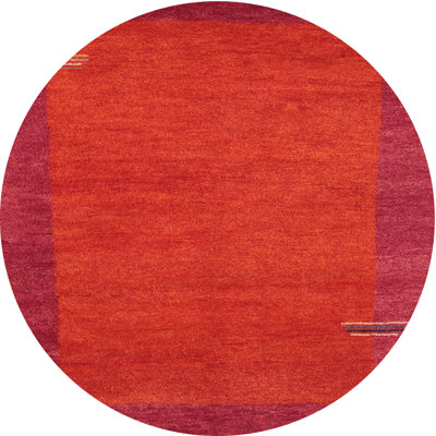 Tapis contemporain orange / rose