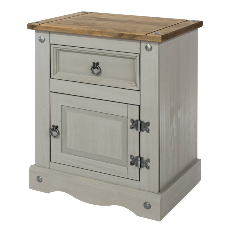 Damien 1 Drawer Bedside Table, Grey