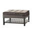 Brown Square With Practical Storage And Bottom Rack - Leather Fashionable Pu