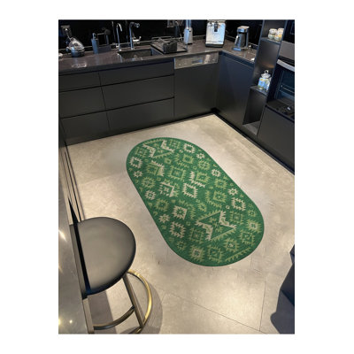 Tapis tissé vert Mosso