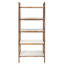 Bibliothèque Mid-Century à 5 tablettes: bois massif et bibliothèque compacte avec composants