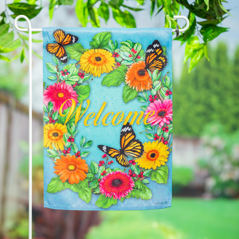 Drapeau de jardin en polyester à double face H 18 po x l 12,5 po Rudean