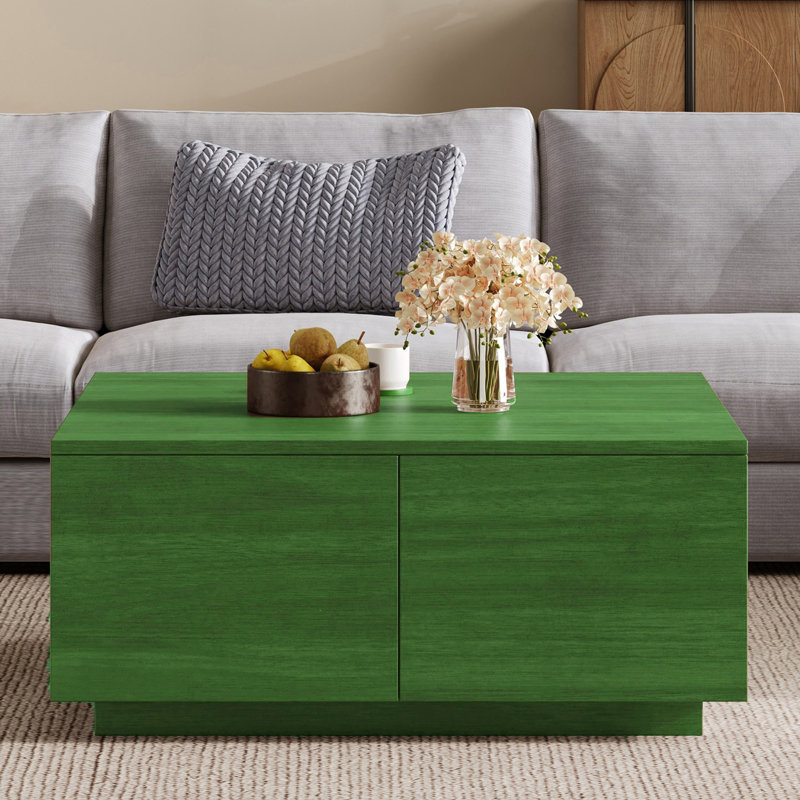 Coffee Table With Storage, Green