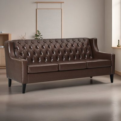 Compact 78.75'' Mid Century Sofa, Button Tufted Backrest And High-Resilience Cushion For Versatile Spaces
