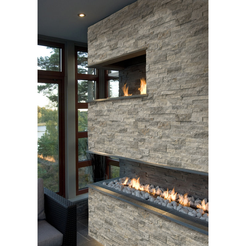 Stonecrest 6 in. x 24 in. Split Face Natural Stone Ledger Panel Wall Tile, Argento Way