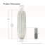 Vase moderne en polyrésine blanc 26,2 "avec motif géométrique-867490728