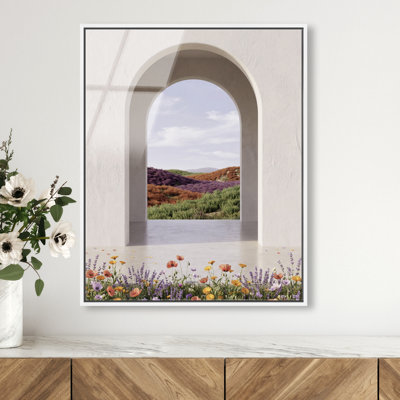 Window to Paradise High-Gloss Frameless Acrylic Glass Wall Art Landscape & Nature Print by Oliver Gal, Ready to Hang, 16 x 20