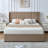 Braya Upholstered Platform Storage Bed With 4 Drawers,Brown Queen-353337526-353337520