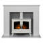 Adam 121cm W White Electric Stove with 6824 BTU