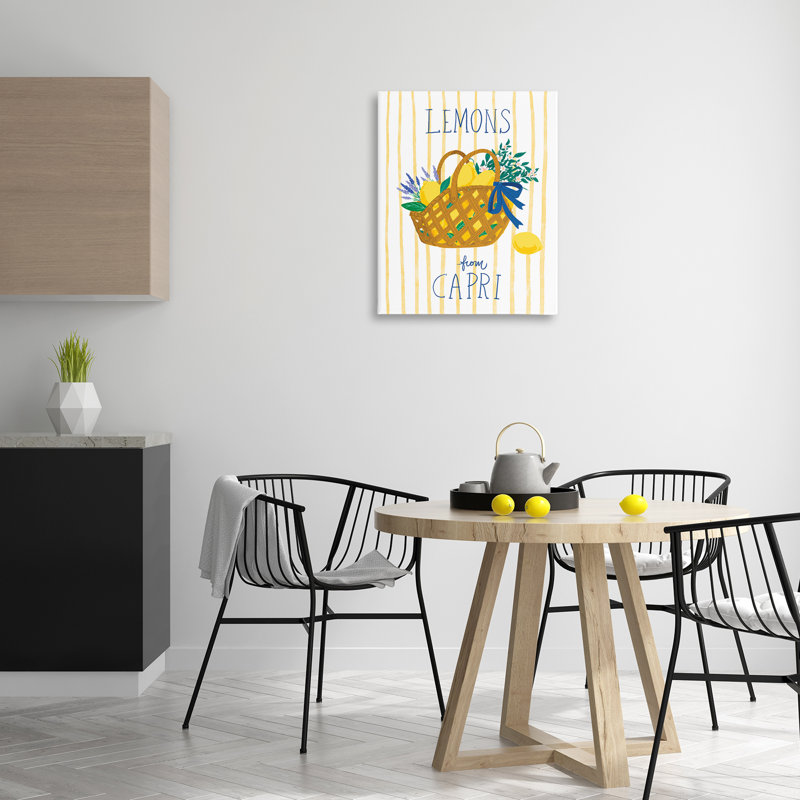  Art mural sur toile «Lemon Basket from Capri» par Be Ni La, H 30 po x l 24 po
