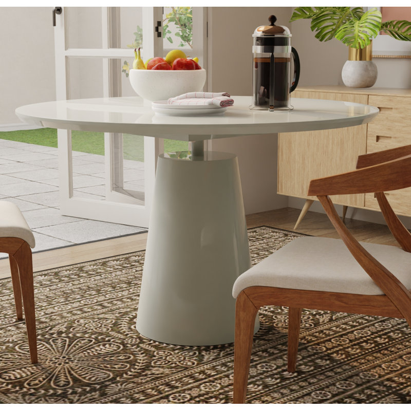 Antsje Round with Iron Base Dining Table, 36" Round x 30.5" Height