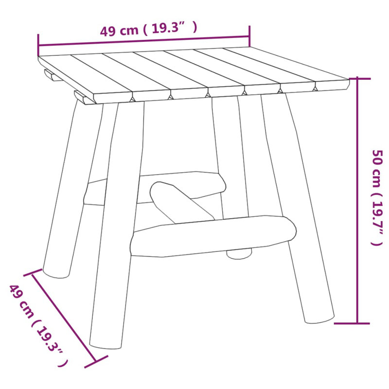 Solid Wood 2 - Person Seating Group, Brown