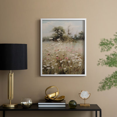 Impression florale vintage encadrée CCxxxiv - bois massif