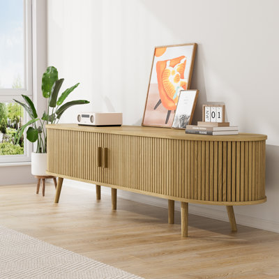 Chaddy 54" TV Stand With Drawers And Storage Shelves Designed To Fit 32" - 60" Tvs. Wood Entertainment Centre For Living Room And Bedroom, Media Console And Modern TV Console Table Dark Brown TV Stand