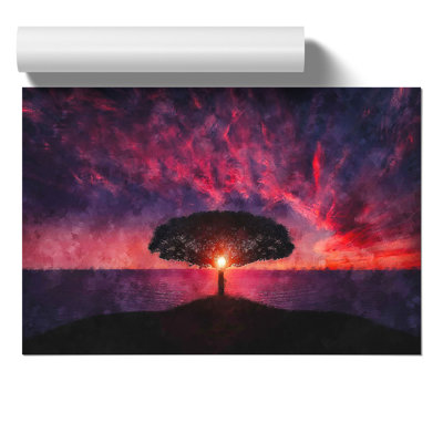 Tree At Sunset Vol.1 - No Frame Print