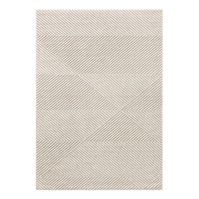 Luxurious Cream Area Rug, 6.6 x 9.5 Feet | 100% Polypropylene, Machine Woven, Woven Underside, Digital Printing | Soft, Durable, Easy to Clean | Perfect for Living Room, Bedroom, and Modern Home Décor