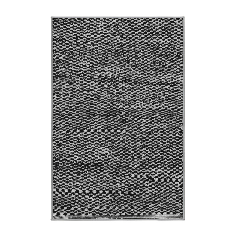 Tapis en laine / polyester abstrait tissé à la machine 6 pi x 9 pi Carrena