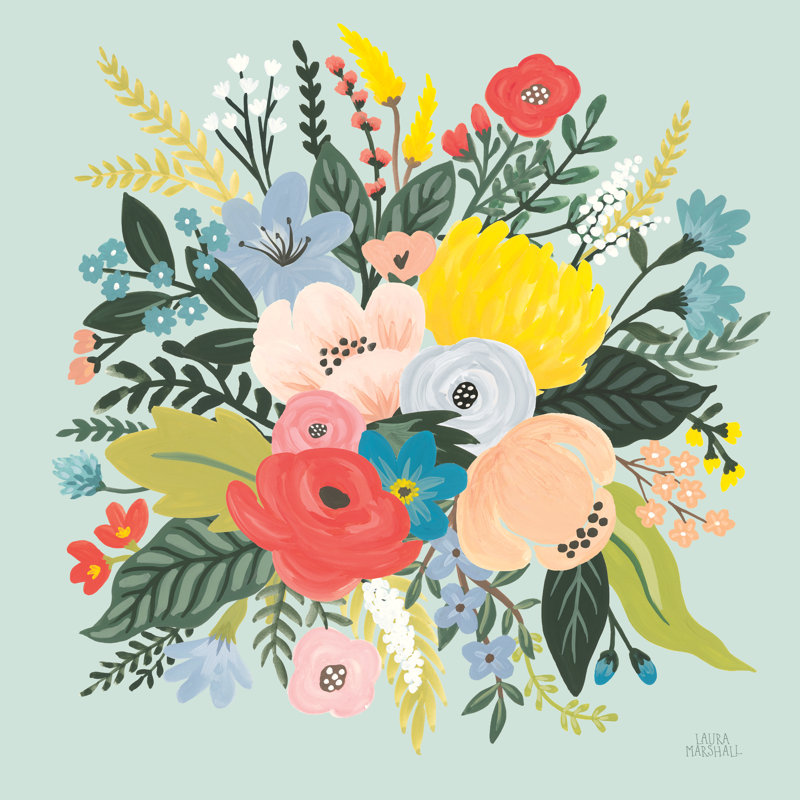 «Wild Garden V» par Laura Marshall, reproduction d'art sur toile tendue, H 30 po x l 30 po