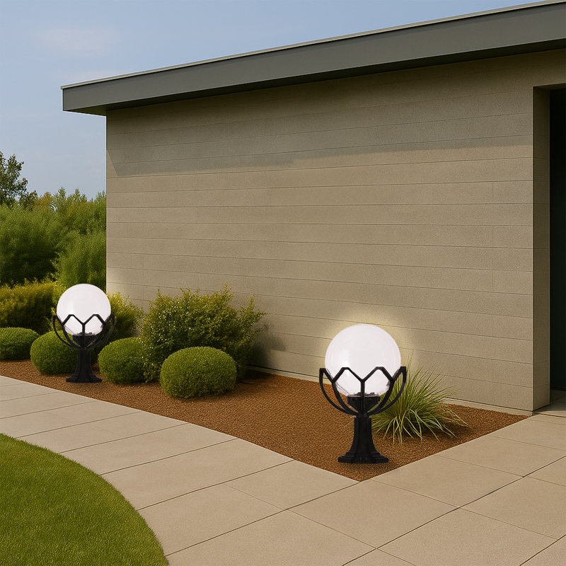 Globe Outdoor Floor Lamp Post Light