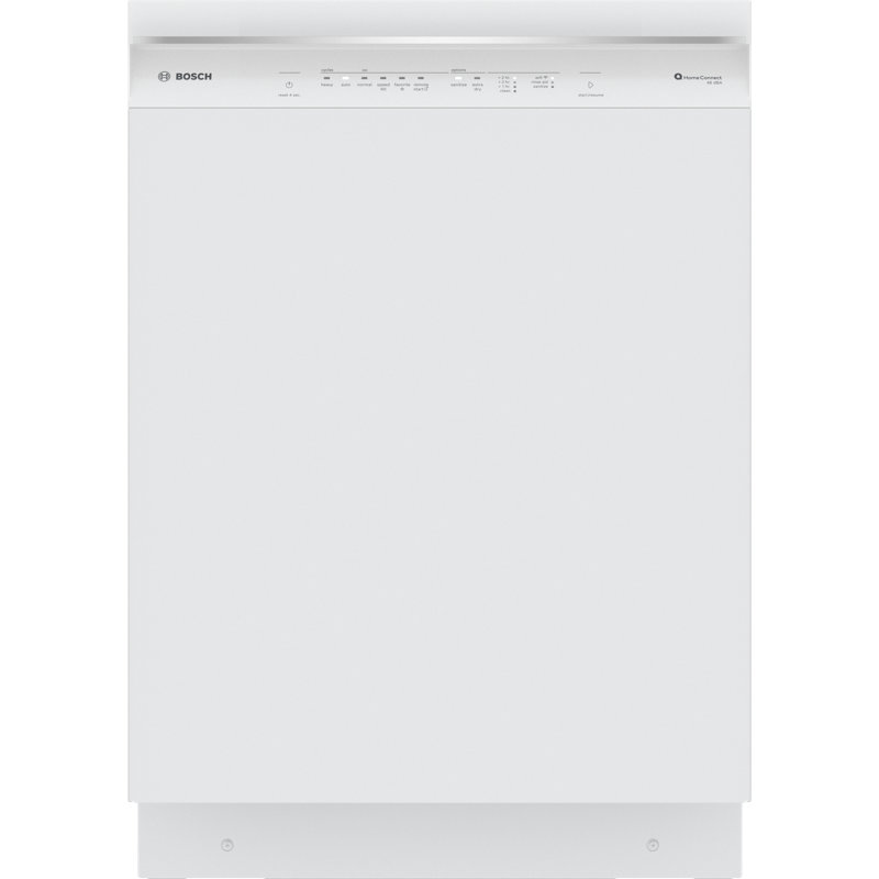 24" White Built-In Dishwasher with Stainless Steel Tub