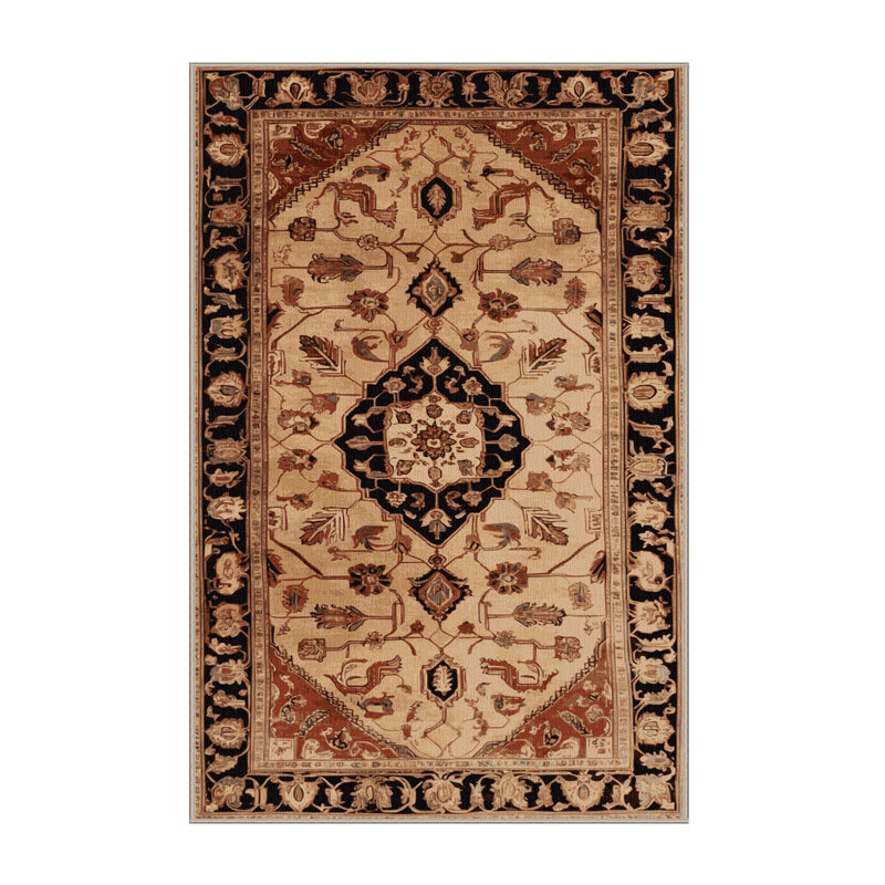 Machine Washable Persian Brown Area Rug, Rectangle 2' x 3'