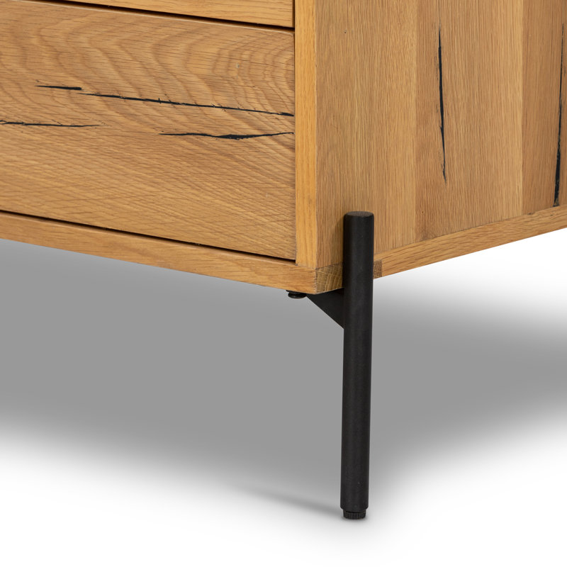 Eaton 3 - Drawer Nightstand, Light Oak Resin