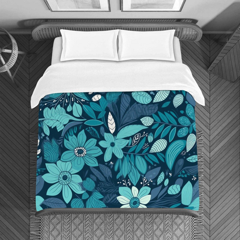 Polyester Floral Duvet Cover, Twin Duvet Cover