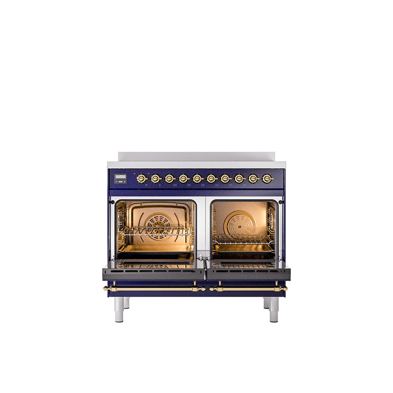ILVE Nostalgie II 40 in Induction Range, Midnight Blue/Brass
