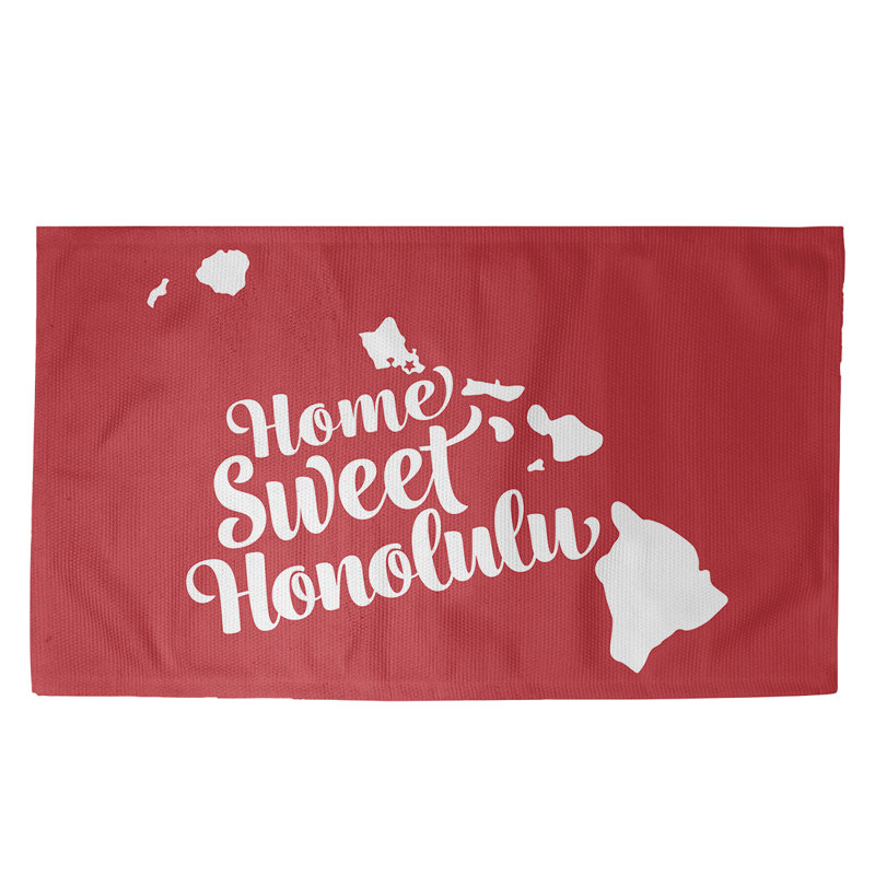 Tapis de zone rouge hawaii honolulu, Rectangle 2 pi x 3 pi, Oui