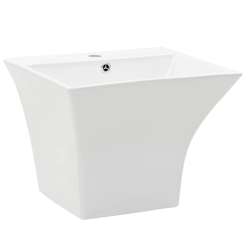 Belfry Bathroom Tadwick 4720mm L x 1220mm W Ceramic Rectangular Sink with Overflow