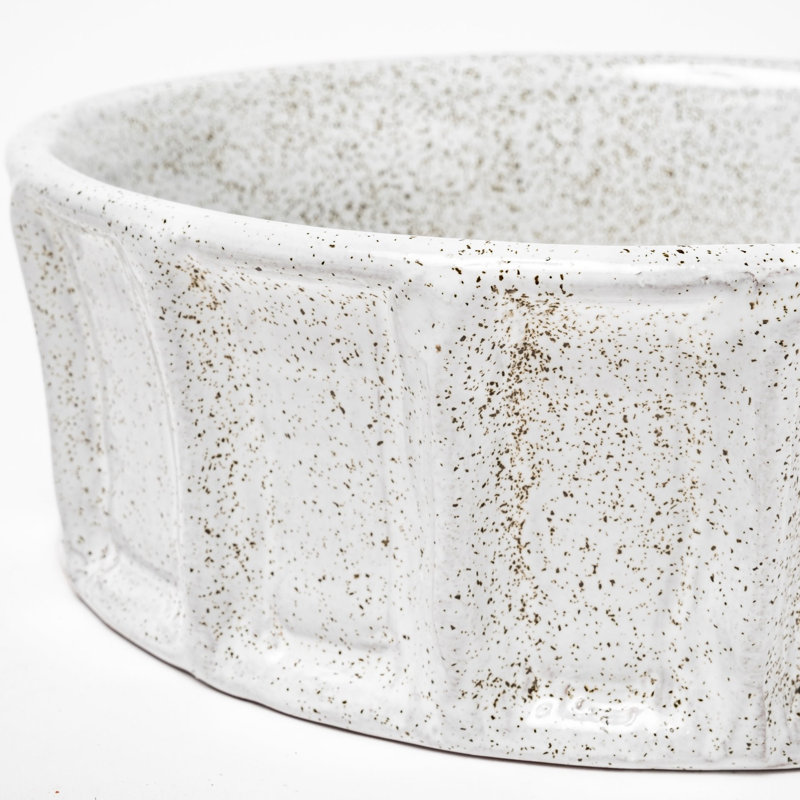 Petit bol en céramique blanche, 9"