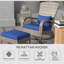 Chaise Adirondack pour patio en osier avec repose-pieds Outsunny