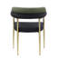 Ensemble de 2 chaises de salle à manger modernes: chaises à dossier rond en sherpa avec pieds en métal-924741019-924741012