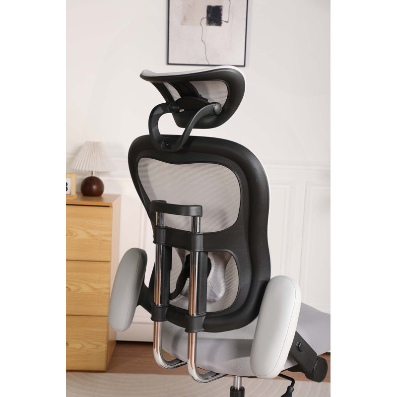 500LBS Big and Tall Office Chair Mesh Breathable,Gaming Chair with Adjustable Backrest Height & Headrest Angle & Adaptive Lumbar Lupport, Executive Computer Desk Chair with 2D Flip-Up Arms