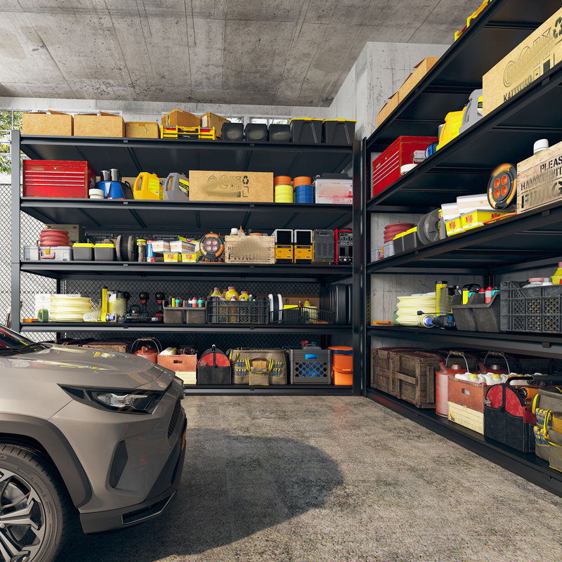 Musema Garage Shelving, Storage Shelves 3000LBS, 5 Tier Adjustable Metal Shelving Unit, 72" H x 60" W x 24" D
