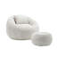 Modern Bean Bag Chair With Ottoman, Pillow-556237125