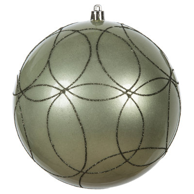 Candy Ornament with Circle Glitter Pattern