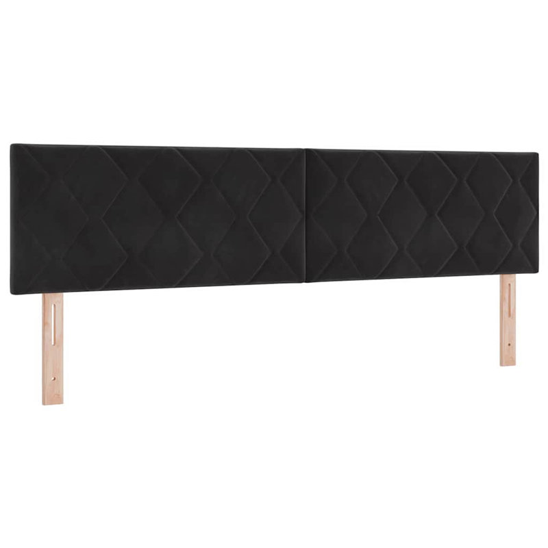  Fabric Headboard, DE Size - 180 x 220 cm, Black