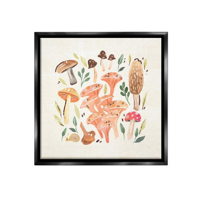 «Varied Mushroom & Snail Floater Frame» par Annie Warren sur