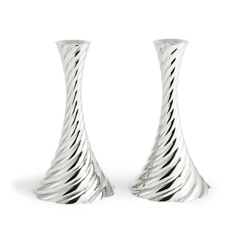 Twist Candleholders, Silver