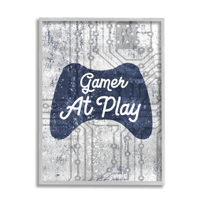 «Gamer At Play Quote Video Game Technology Boy» par Daphne Polselli - impression sur bois