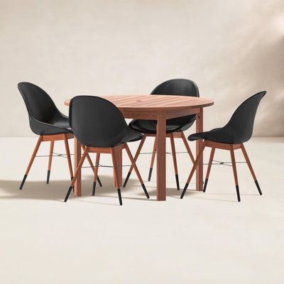 Anautica 47" Eucalyptus Patio Dining Set